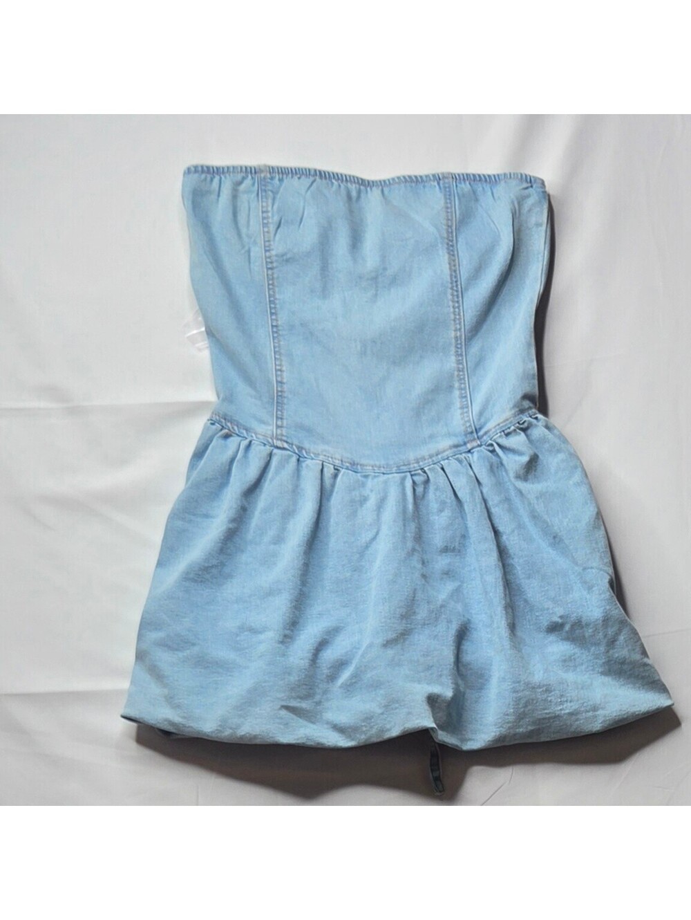 Jolie & Joy Strapless Denim Mini Dress S